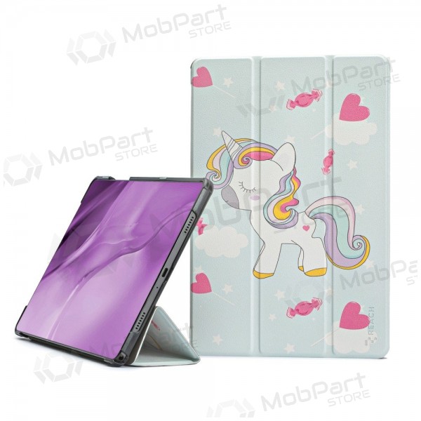 Capa Samsung Galaxy Tab A9+, Tab A11+ - Smart Leather (unicorn)