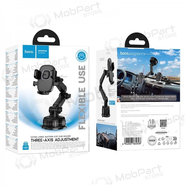 Suporte automotivo para telefone Hoco H89 no painel de instrumentos 4.5–7 polegadas.