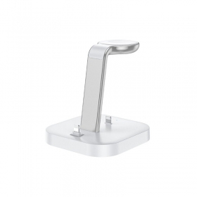 Carregador sem fio Hoco CW43 Graceful 3-in-1 branco