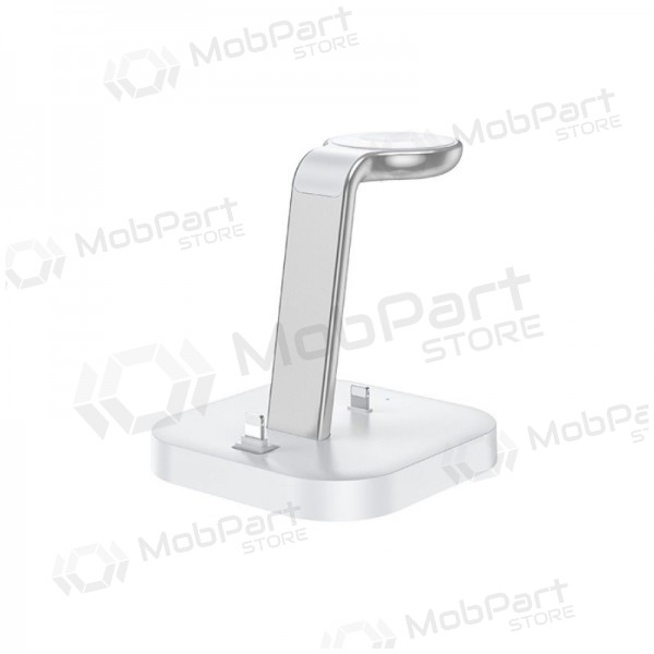 Carregador sem fio Hoco CW43 Graceful 3-in-1 branco