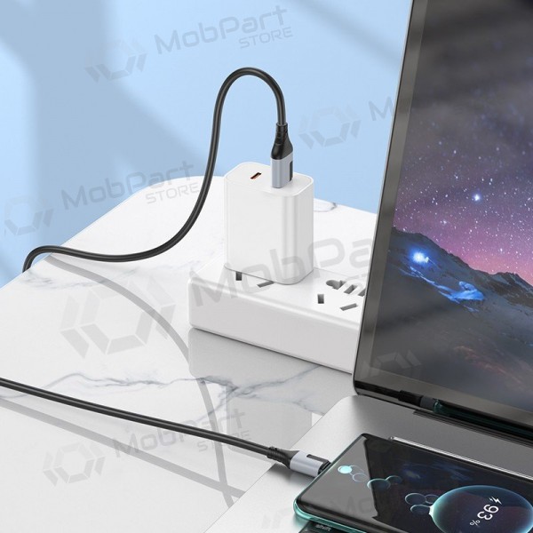 Cabo USB-C Borofone BX101 USB-A para USB-C 1 m branco