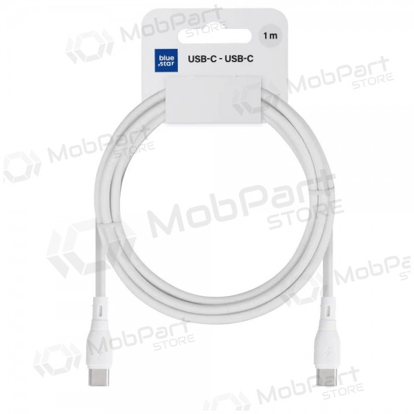 Cabo USB-C Blue Star PJ73-13-3 USB-C para USB-C 1 m 60 W branco