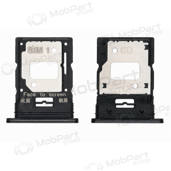 Suporte de cartão SIM Xiaomi Mi 11 Lite 4G / 5G / 5G NE 2021 (preto)