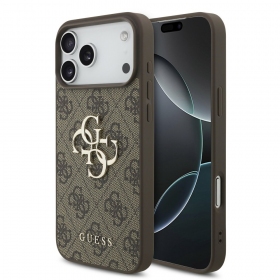 Capa Apple iPhone 17 Pro Max - Guess PU 4G Metal Logo