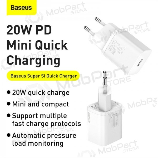 Carregador buitinis Baseus Super Si 20W branco CCSUP-B02