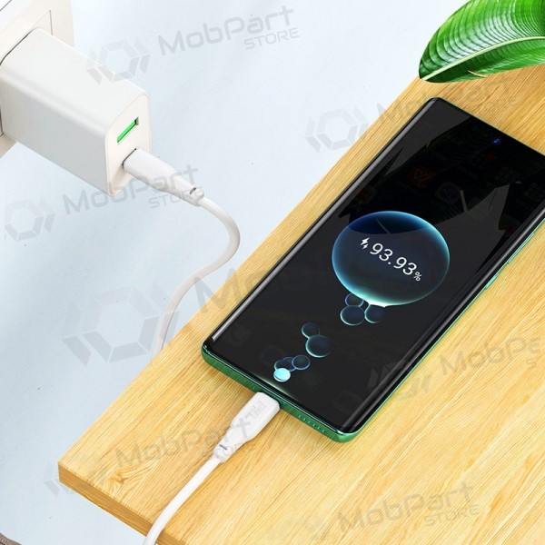 Cabo USB-C Hoco X93 USB-C para USB-C 1 m 100 W branco