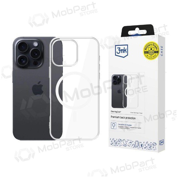 Capa 3mk Clear MagCase Apple iPhone 16e