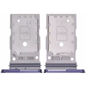 Suporte de cartão SIM Samsung Galaxy S24, S24+ (violeta) (original)