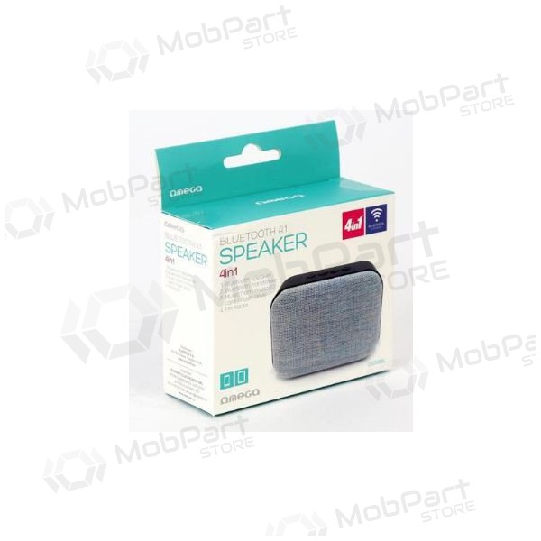 Bluetooth alto-falante portátil OMEGA OG58 (MicroSD, mãos livres, AUX,FM) (cinza)