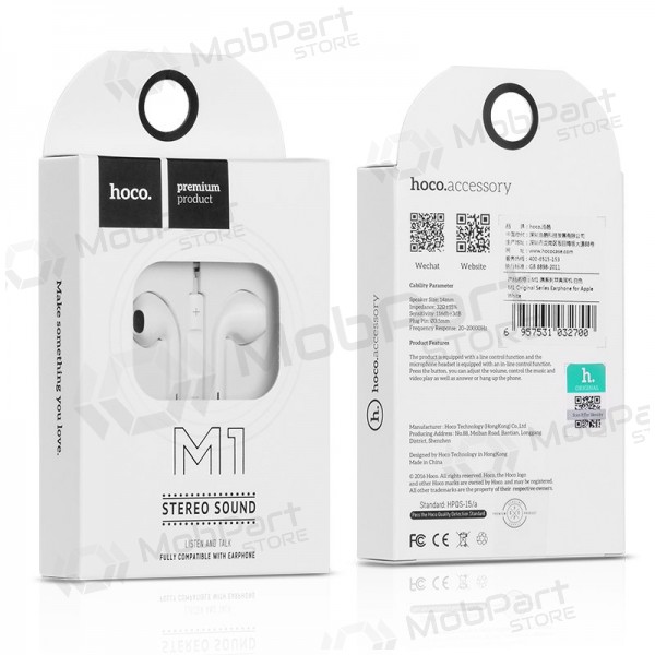 Mãos livres HOCO M1 3,5mm (branco)