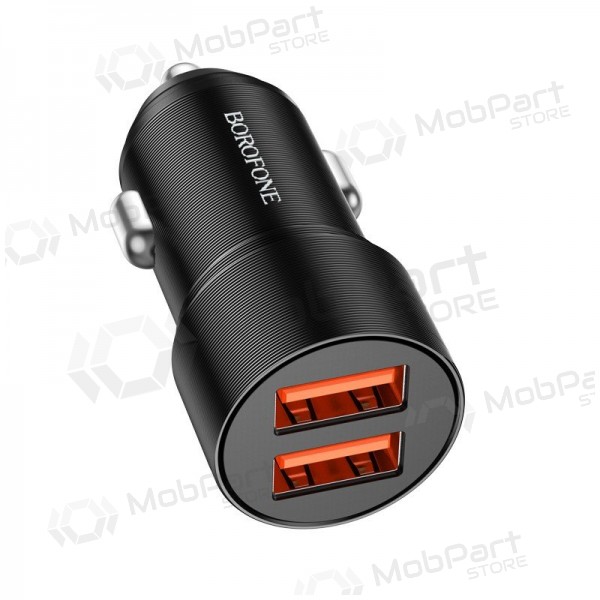 Carregador automobilinis Borofone BZ19B 2xUSB-A QC3.0 36W preto
