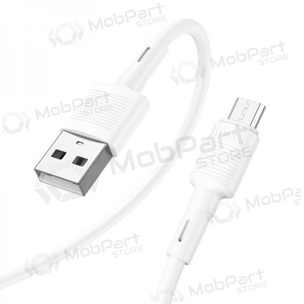 Cabo Micro USB Hoco X83 USB-A para Micro USB 1 m branco