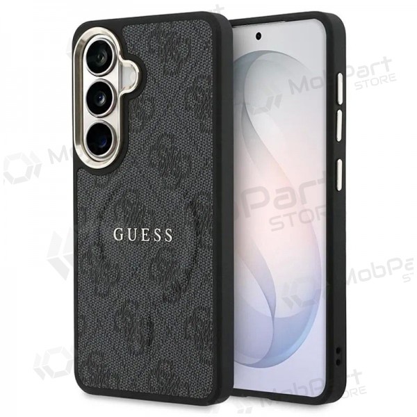 Capa Samsung Galaxy S26 - Guess PU Leather 4G Gold Frame Magnetic (preta)