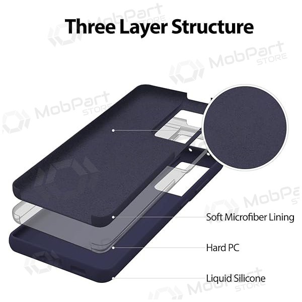 Capa Mercury Silicone Case Samsung A266 A26 5G azul escuro