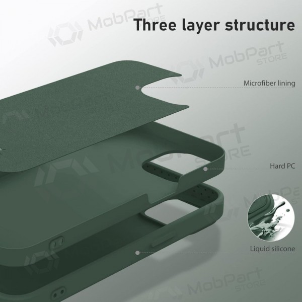 Apple iPhone 15 Pro Max capa „Nillkin Silicone“ (verde escuro)
