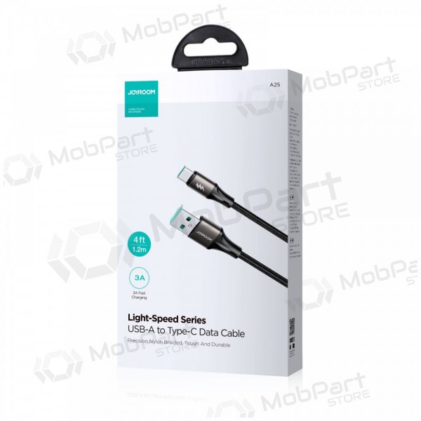 USB cabo Joyroom SA25-AC3 USB to USB-C 3A 1.2m preto