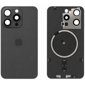Capa traseira para Apple iPhone 15 Pro (preta) (Premium)