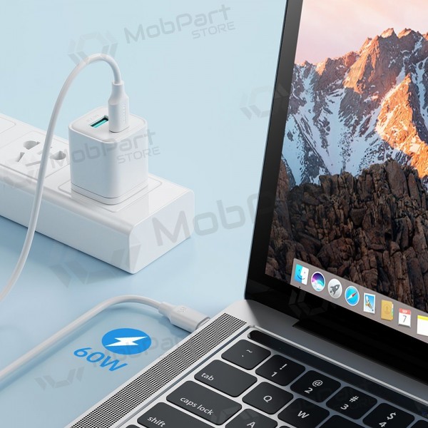 USB cabo Joyroom S-CC060A9 Type-C to Type-C 60W 1.0m branco