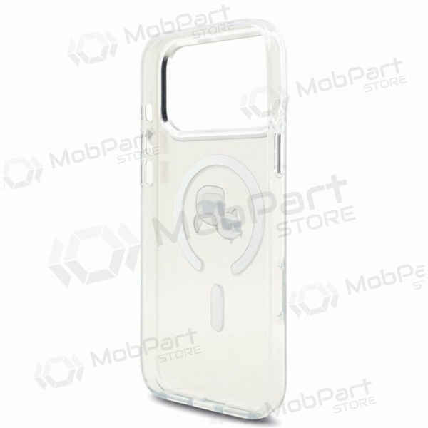 Capa Apple iPhone 18 Pro Max - Karl Lagerfeld IML K&CH Heads Metal Frame MagSafe (transparente)