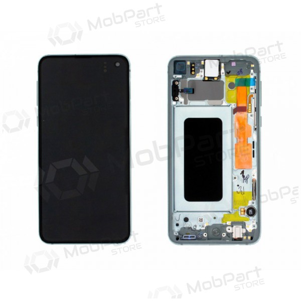 Samsung G970F Galaxy S10e LCD ecrã (Prism Green) (com moldura) (usado grade A, original)