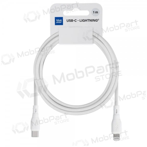 Cabo Lightning Blue Star PJ72-18-3 USB-C para Lightning 1 m branco