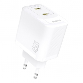 Carregador de telefone Dudao A28P 45 W GaN 2x USB-C branco