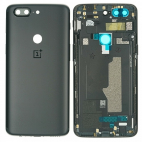 OnePlus 5T tampa traseira da bateria preto (Midnight Black) (usado grade C, original)