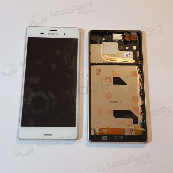 Sony D6603 Xperia Z3 ecrã (branco) (com moldura) (usado grade B, original)
