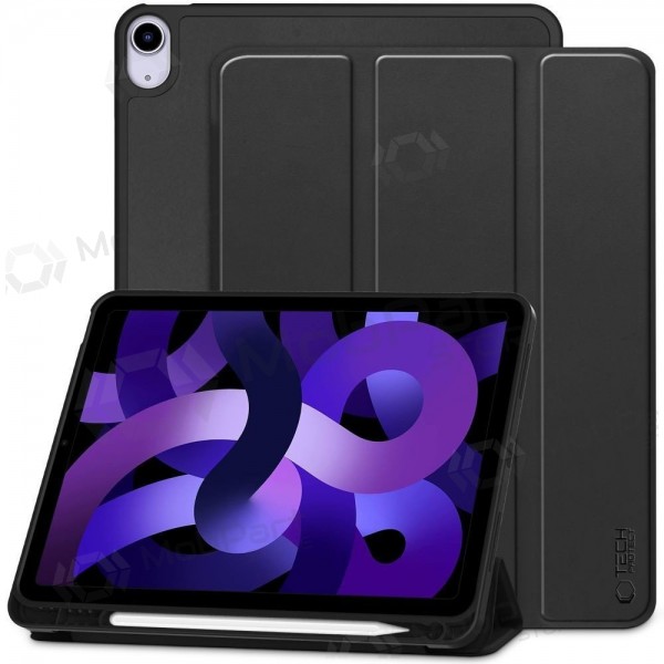 Capa para Apple iPad Air (2020, 2022, 2024, 2025, 2026) - Tech-Protect SmartCase Pen Holder (preta)