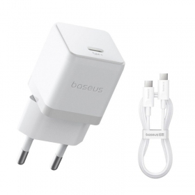Carregador Baseus Palm 20W USB-C + USB-C to USB-C cable 1.0m branco P10111602213-01
