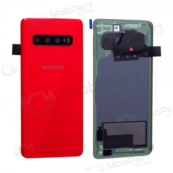 Samsung G973 Galaxy S10 tampa traseira da bateria vermelho (Cardinal Red) (usado grade C, original)