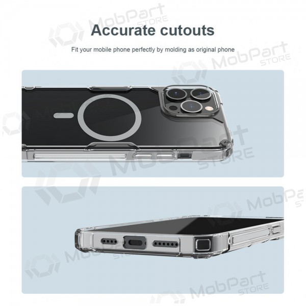 Apple iPhone 14 Pro Max capa „Nillkin Nature Magnetic“ (branco)