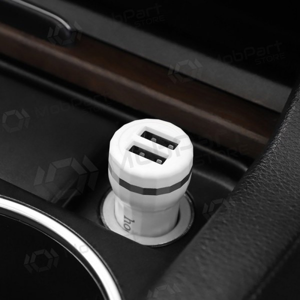 Carregador automobilinis Hoco Z27 (2.4A) (branco)