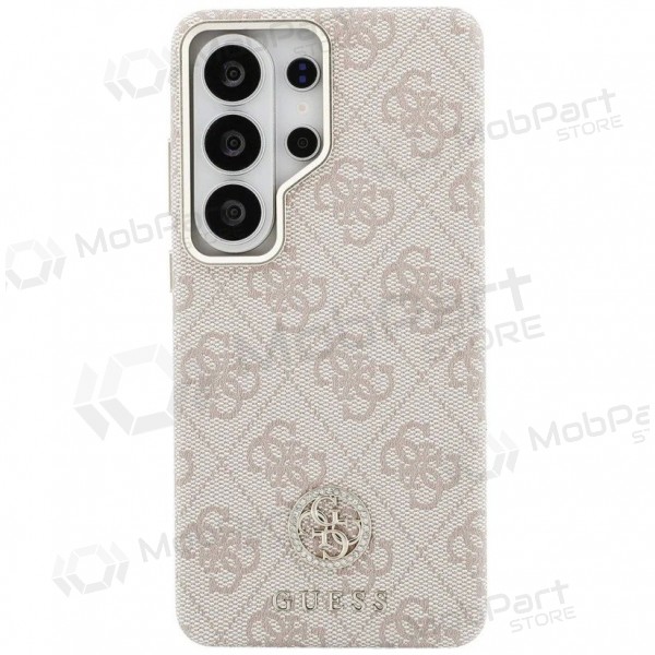 Capa Samsung Galaxy S26 Ultra - Guess PU Leather 4G Strass Logo Gold Frame Magnetic (rosa)