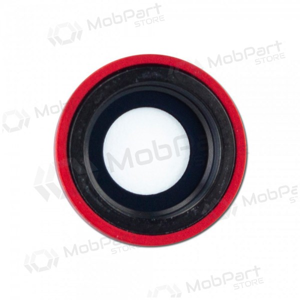 Apple iPhone XR lente vidro da câmera (vermelho) (com moldura)