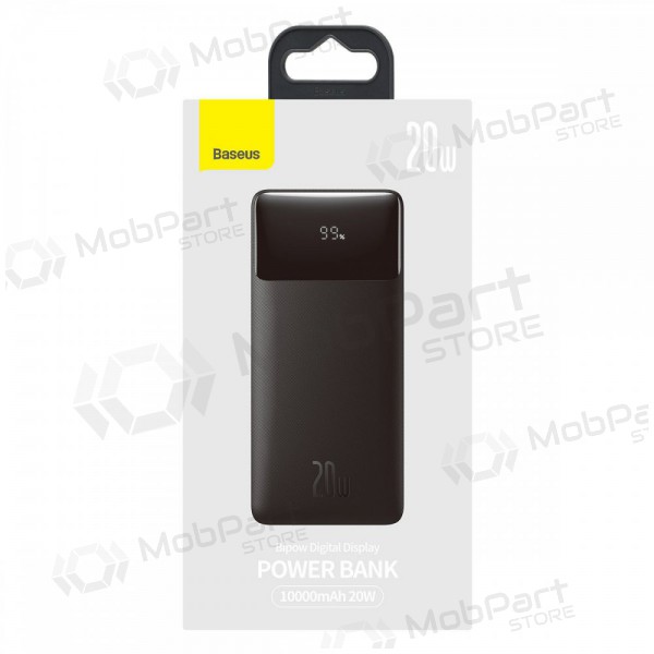 Bateria externa Power Bank Baseus Bipow 20W 10000mAh + MicroUSB 0.25m preto PPBD050301 Bateria externa Power Bank Baseus Bipow 20W 10000mAh + MicroUSB 0.25m preto PPBD050301