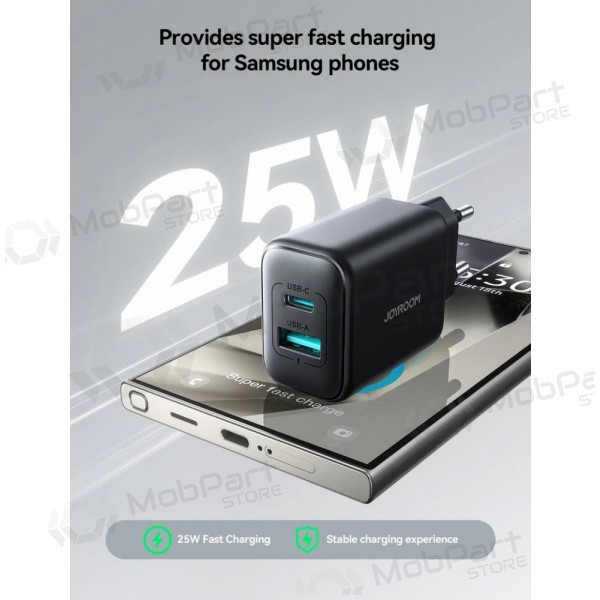 Carregador Joyroom JR-TCF13 USB-C/USB-A 25W preto