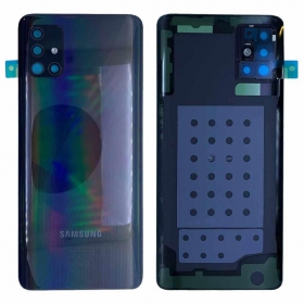 Samsung A515 Galaxy A51 2020 tampa traseira da bateria preto (Prism Crush Black) (usado grade C, original)