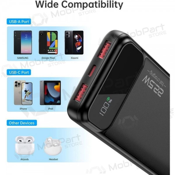 Bateria externa Power Bank Choetech B728 22.5W 10000mAh preto