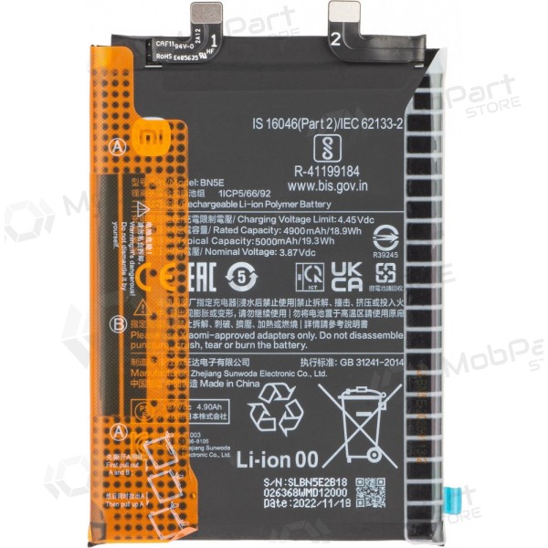 Bateria, acumulador Xiaomi Redmi Note 12 Pro+ (BP4J) (original)