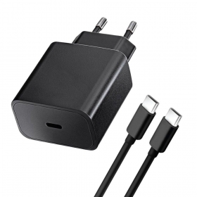 Carregador de telefone Blue Star 20 W USB-C com cabo USB-C preto