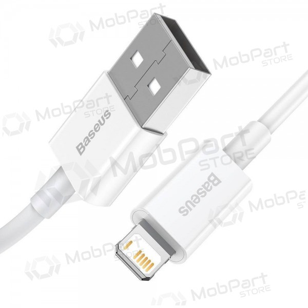 USB cabo Baseus Superior Lightning 2.4A 0.25m (branco) CALYS-02
