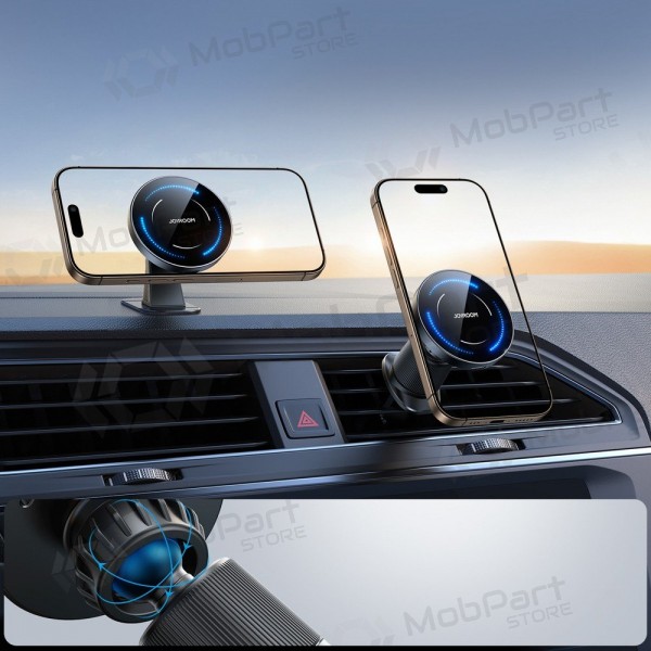Suporte para telemóvel para carro com carregamento sem fios Joyroom JR-ZS502 MagSafe 15 W USB-C para grelha de ventilação e painel de instrumentos