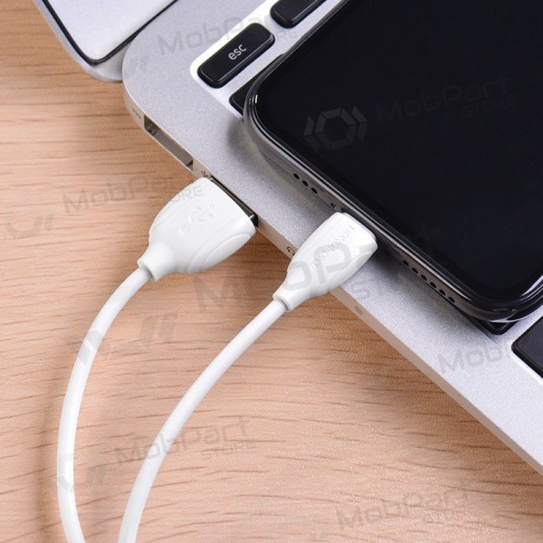 Cabo Lightning Borofone BX19 USB-A para Lightning 1 m branco