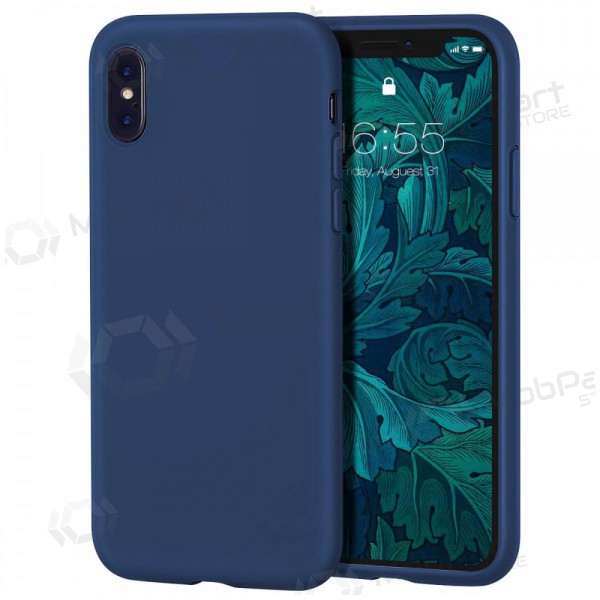 Capa para Apple iPhone 12 - Liquid Silicone - 1.5mm (azul escuro)