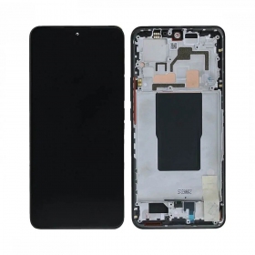 Ecrã Xiaomi 12T, 12T Pro (preto) (com moldura) (original)