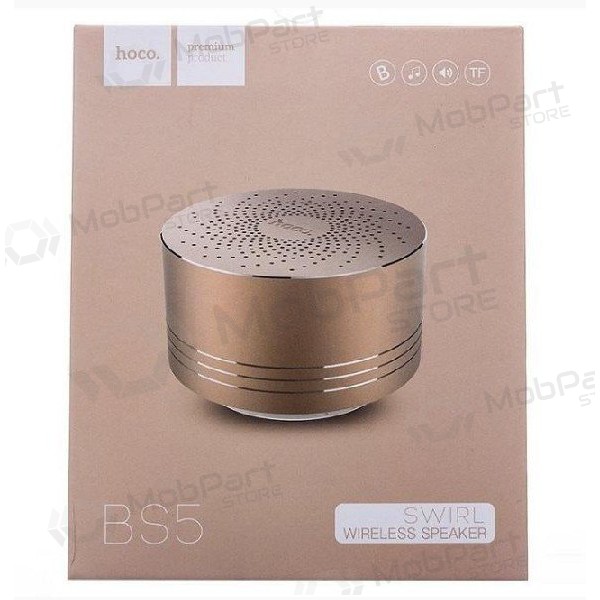 Bluetooth alto-falante portátil HOCO BS5 (MicroSD, mãos livres, AUX,FM) (dourado)