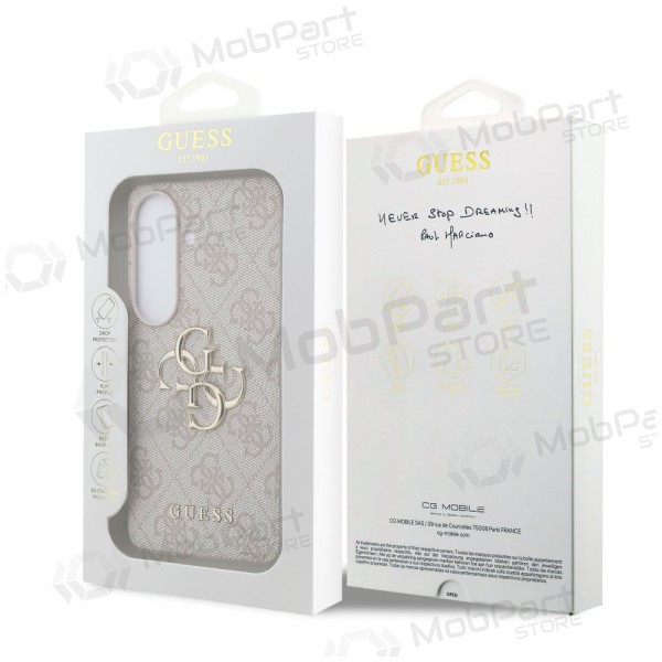 Capa Samsung Galaxy S26 - Guess PU 4G Metal Logo (rosa)