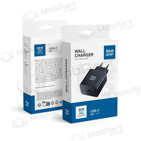 Carregador de telefone Blue Star TFB-TC-20WPD 20 W USB-C preto