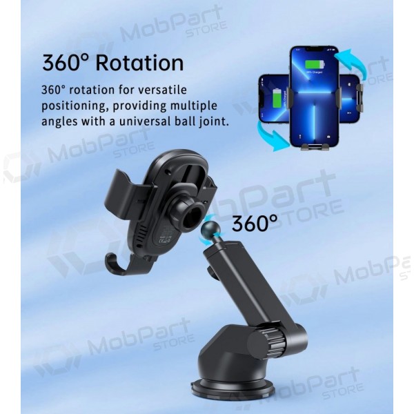 Suporte de telefone para carro com carregamento sem fios CHOETECH T203-F 15 W para painel de instrumentos